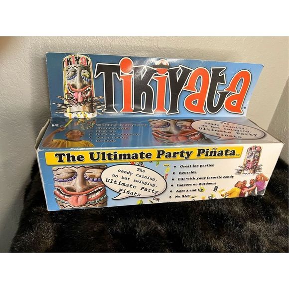 VTG Hawaiin Tiki Party Luau Beach Pinata TIKIYATA Decoration w/Box RARE Reusable